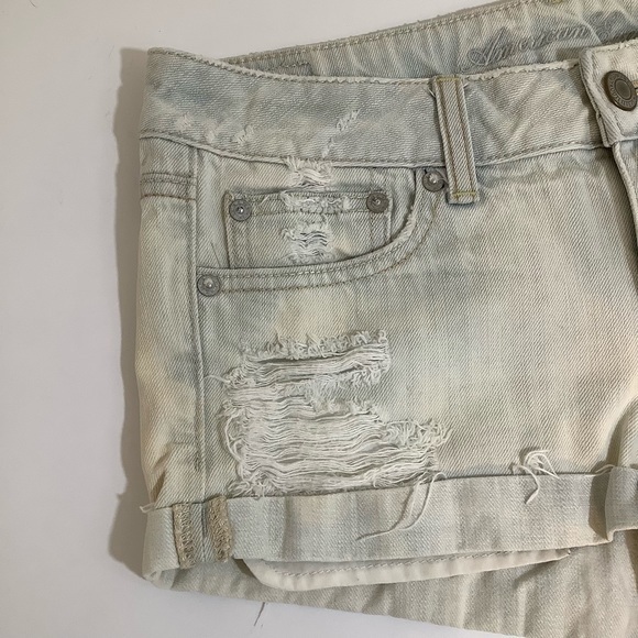American eagle jean shorts distressed ripped SZ 2 - Picture 10 of 13